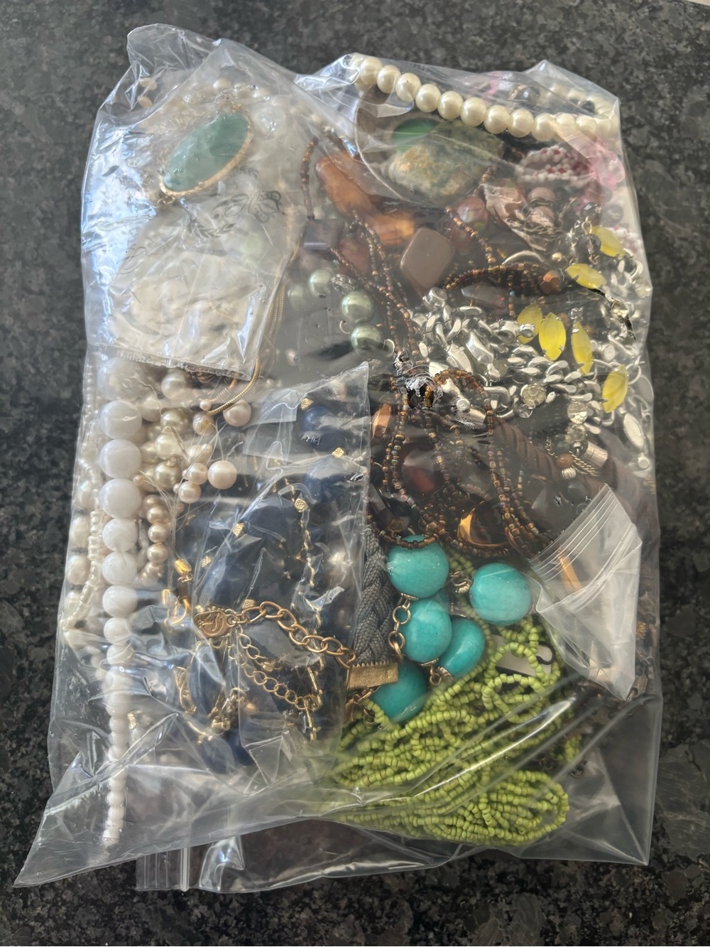 4 lb bag of wearable jewelry